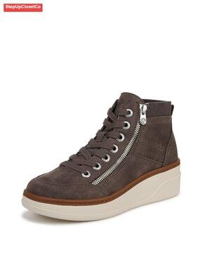Women's Camden Wedge Sneaker Oxfords Vegan Faux Suede Casual Walking